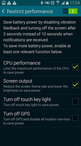 10 راه مفید برای کاهش مصرف باتری در Galaxy S5 1