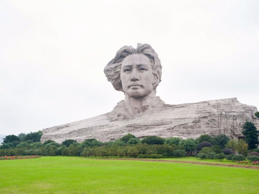 this-statue-perched-in-chinas-hunan-province-depicts-chairman-mao-zedong-at-the-age-of-32-the-work-is-said-to-have-cost-as-much-as-35-million-to-build