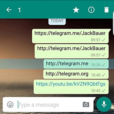 WhatsApp-blocking-Telegram-links-on-Android