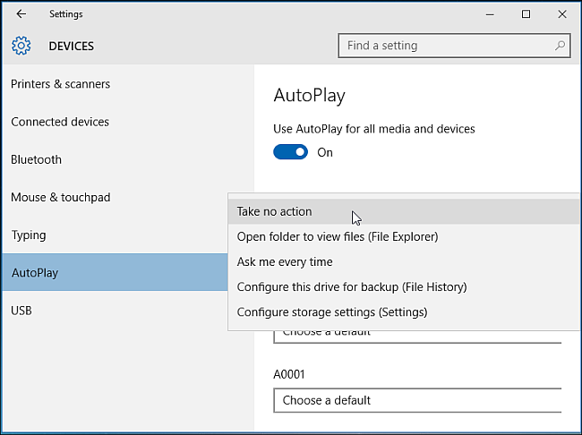 فعالسازی، غیرفعال‌کردن و شخصی‌سازی AutoPlay در ویندوز 10