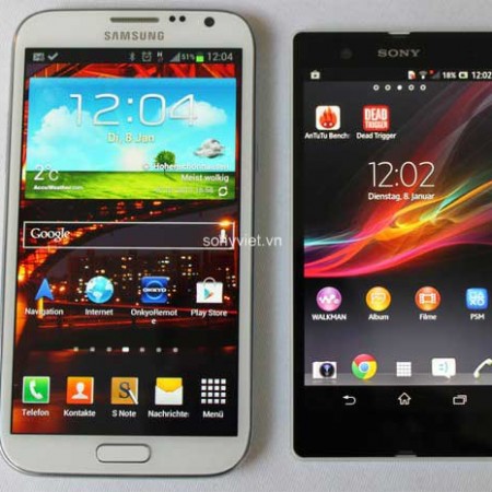 عکس‌های یادگاری Xperia Z با Galaxy Note 2