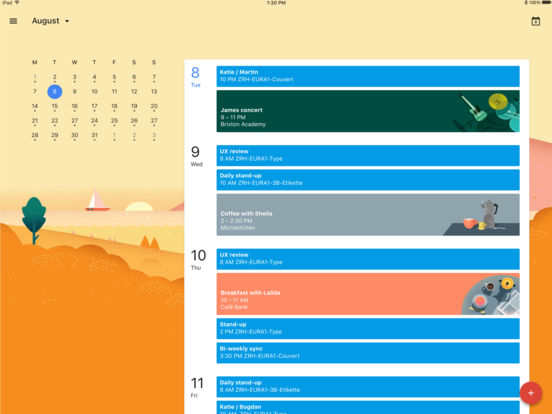 آپدیت جدید تقویم گوگل برای دستگاه‌های iOS، ویجت‌های روز را اضافه می‌کند
