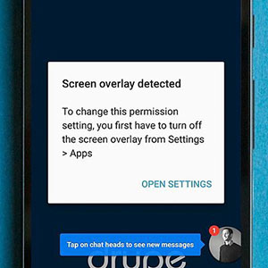 رفع خطای Screen overlay detected در گوشی‌ اندرویدی