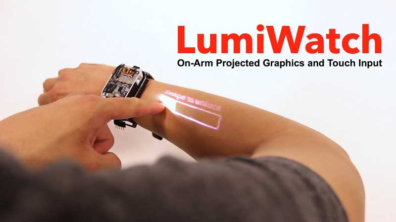با LumiWatch آشنا شوید: ساعت هوشمندی که دست را به یک صفحه نمایش لمسی تبدیل می‌کند