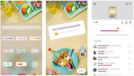 Instagram-Emoji-Slider-450x254 اینستاگرام از شکلک‌های لغزنده برای پاسخ به نظرسنجی‌ها توسط دوستان و فالوور‌ها رونمایی کرد  