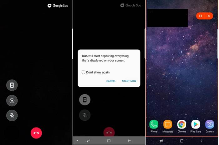 duo-screens Google Duo می‌تواند صفحه‌نمایش گوشی اندرویدی شما را به اشتراک بگذارد  