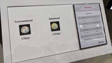google-lg-vr-display-450x253 گوگل و ‌ال‌جی در یک همکاری مشترک از نمایشگر اولد هدست VR با نرخ تازه سازی 120 هرتز رونمایی کردند  