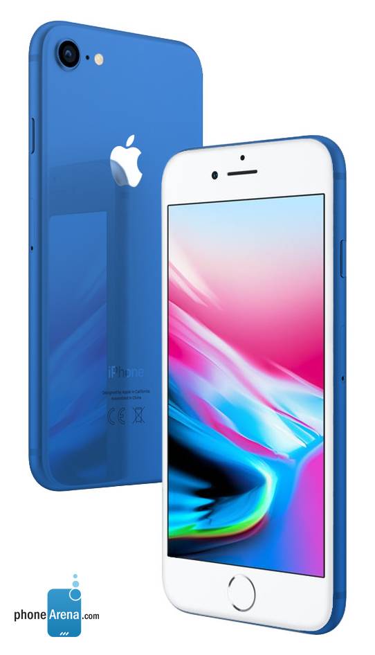 iphone-8-s-blue تصاویر آی‌فون‌های 2018 اپل در سه رنگ مختلف منتشر شد  