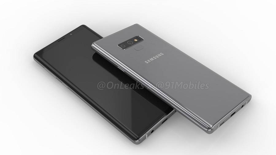 Samsung-Galaxy-Note-9-render-91mobiles-11 گلکسی نوت 9 دارای دکمه‌ای فیزیکی برای دوربین خواهد بود  