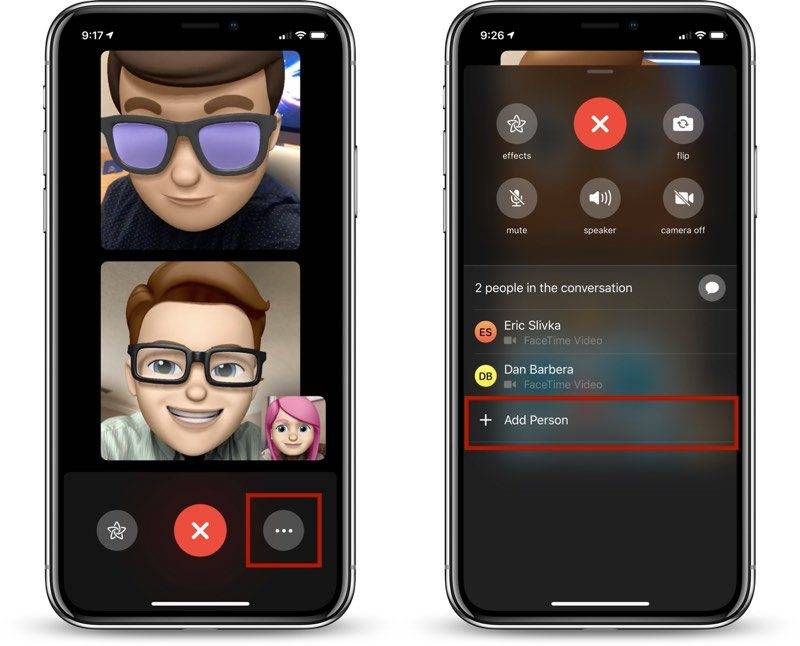 Adding-Another-Person-Through-FaceTime چگونه می‌توان با استفاده از فیس‌تایم یک تماس گروهی در iOS 12 ایجاد کرد؟  