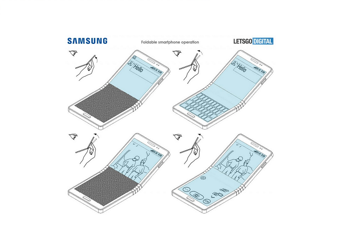 Foldable-Samsung-phone گوشی‌های هوشمند تاشو سامسونگ با نمایشگر ۷ اینچی اوایل سال ۲۰۱۹ عرضه می‌شوند  