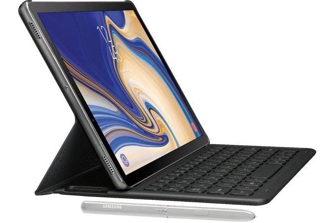 New-Samsung-Galaxy-Tab-S4-image-leaks-out-S-Pen-and-optional-keyboard-visible انتشار تصویری جدید از سامسونگ گلکسی‌تب S4 با قلم S Pen و صفحه‌کلید اضافی!  