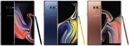 Samsung-Galaxy-Note-9-1-450x160 تصاویر با کیفیت‌تر دیگری از گلکسی نوت ۹ منتشر شد: رنگ آبی در کنار S Pen زرد رنگ  