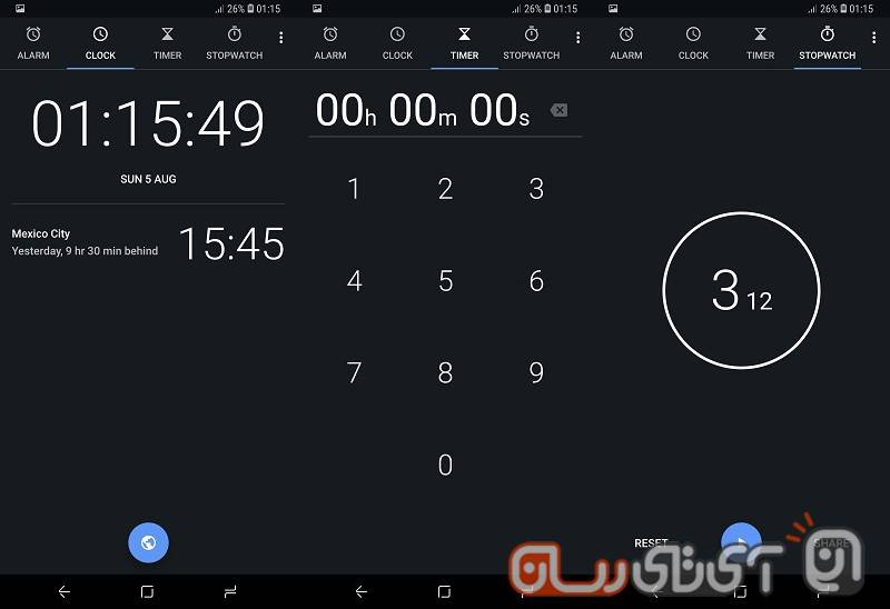 Clock-App-Review-1 بررسی اپلیکیشن Clock: نمایش زمان به سبک گوگل!  