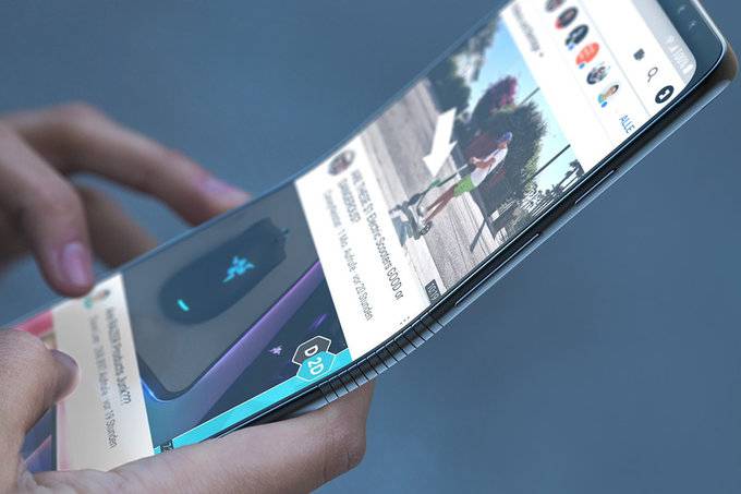 foldable-Galaxy-F-phone رندرهای مفهومی جدیدی از گوشی تاشو سامسونگ منتشر شد!  