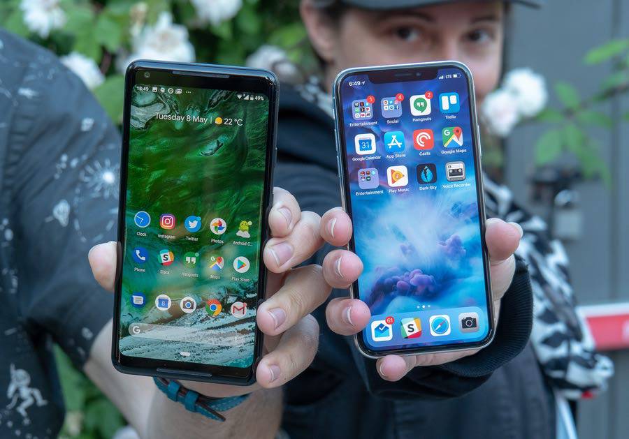 pixel-2-xl-android-p-vs-iphone-x بزرگ‌ترین دروغ امسال اپل: آی‌فون به‌سادگی شخصی‌سازی می‌شود!  