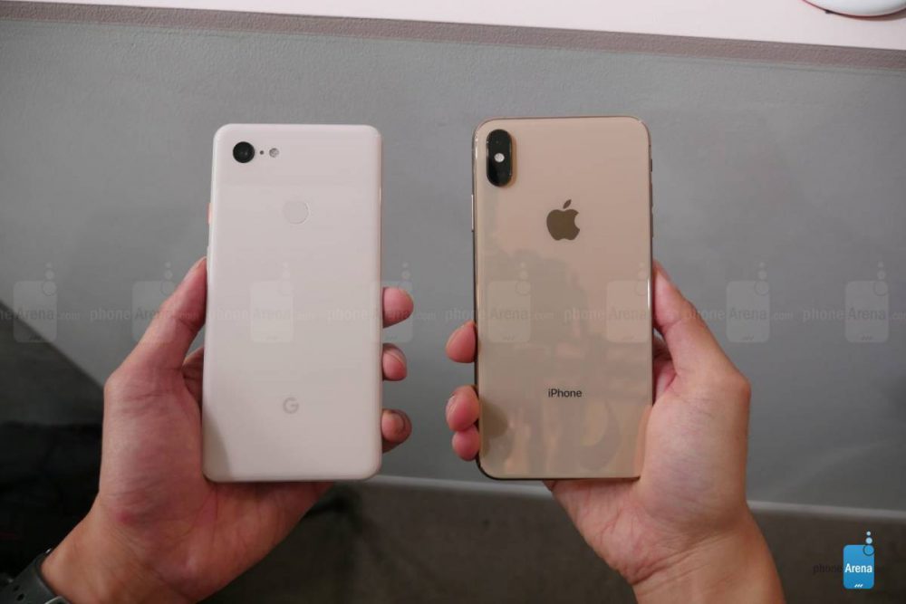 Google-Pixel-3-XL-Apple-iPhone-XS-Max-5-1000x667 مقایسه پیکسل 3 ایکس ال و آی‌فون Xs مکس: سیب بزرگ در مقابل پیکسل اعظم!  