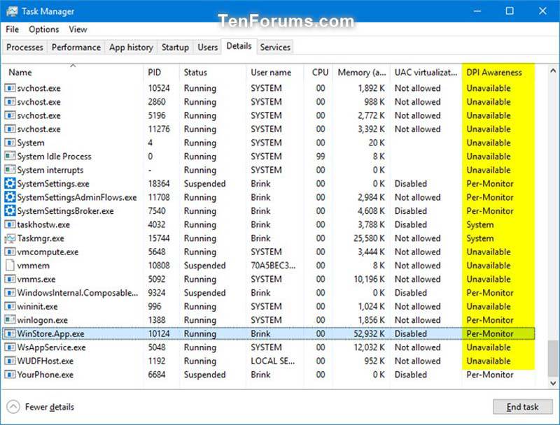 Task_Manager_DPI_Awareness-3 چگونه اپلیکیشن‌های پیش‌فرض ویندوز 10 را حذف کنیم؟  