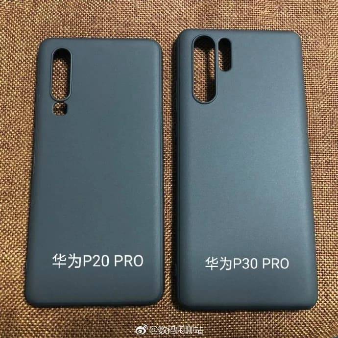 Huawei-P30-Pro-case-3-with-P20-Pro-case تصاویری از قاب گوشی‌های P30 و P30 Pro هواوی با دوربین چهارگانه منتشر شد  