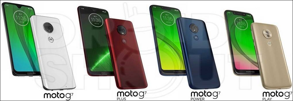 Mptorola-Moto-G7-family جدیدترین رندر گوشی‌های سری موتورولا موتو G7 حکایت از طراحی مدرن این خانواده دارد  