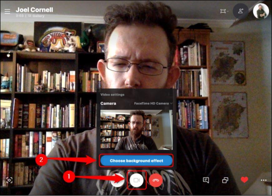 تغییر پس‌زمینه تماس‌های تصویری در اسکایپ