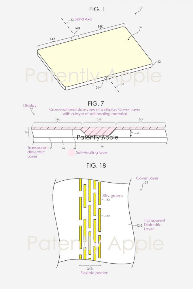 Apple self-healing coatings patent