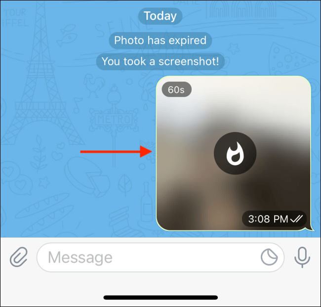 ارسال پیام محو شونده در تلگرام