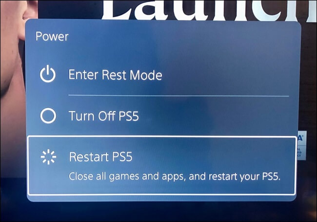 خاموش کردن PS5