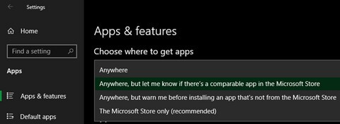 No software installed in Windows 10