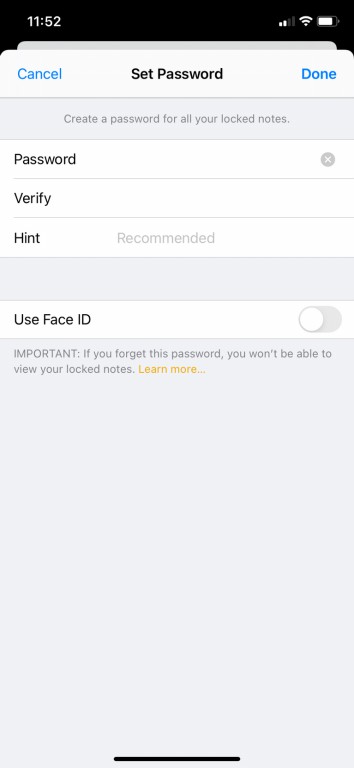 save app passwords on iphone