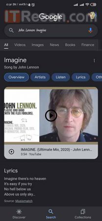 پیدا کردن اهنگ جان لنون imagine