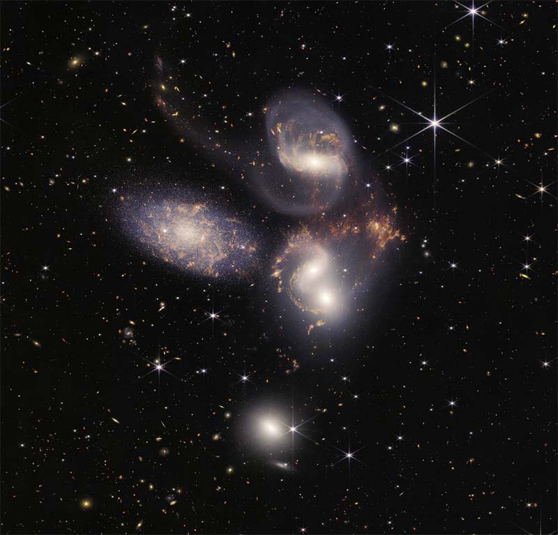 تصویر تلسکوپ جیمز وب از پنج قلوی استفان