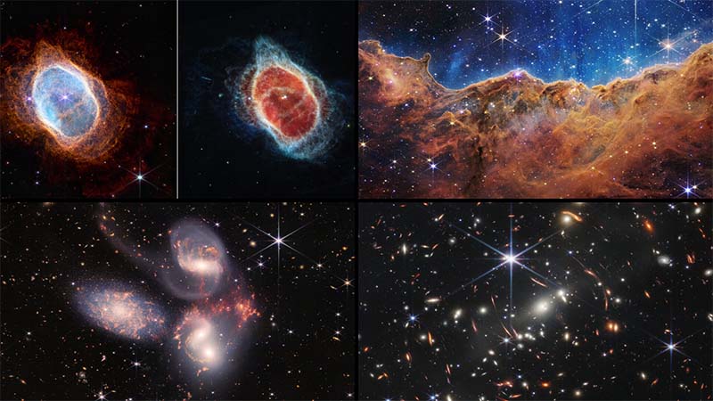 ۵ عکس از اولین تصاویر تلسکوپ فضایی جیمز وب و توضیحات آن‌ها