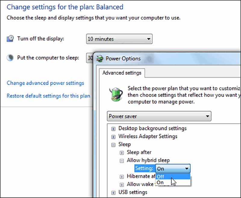 فعال سازی hibernate در ویندوز 7