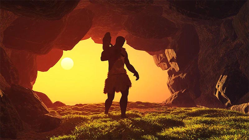انسان نخستین در غار