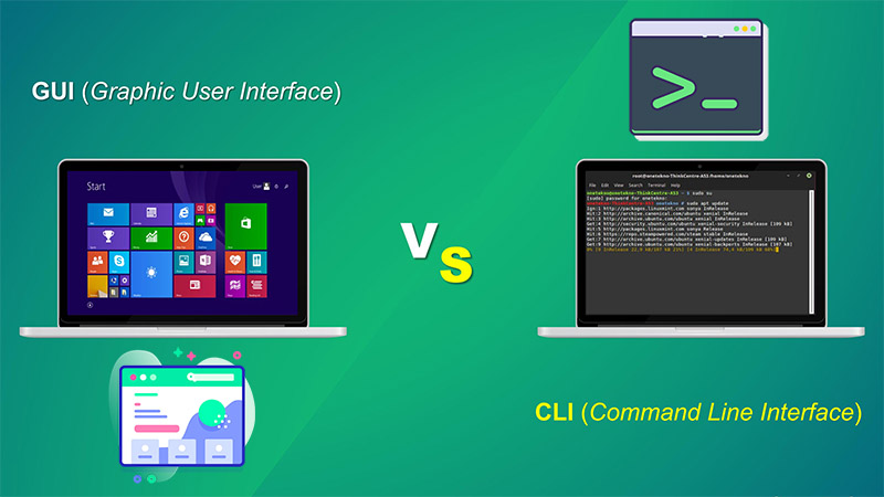 تفاوت بین رابط کاربری CLI و GUI