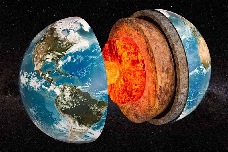 عکس هسته زمین کشف اکسیژن در اعماق زمین