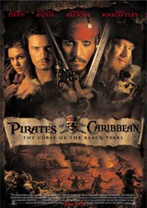 عکس کاور پوستر معرفی فیلم دزدان دریایی کارائیب نفرین مروارید سیاه Pirates of the Caribbean The Curse of the Black Pearl