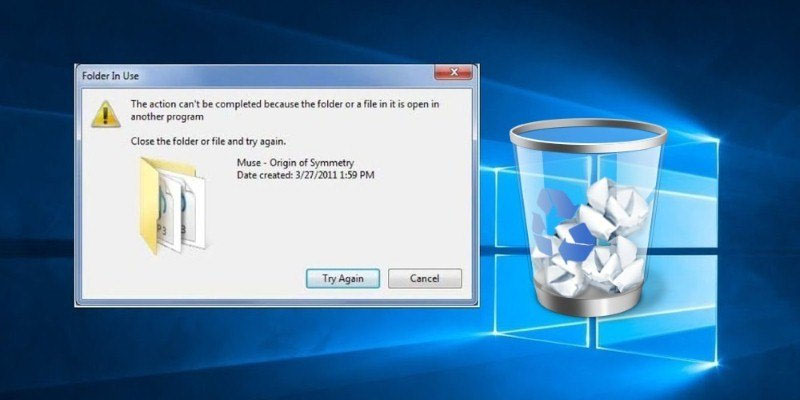 خطای پاک کردن و حذف نشدن فایل ویندوز
