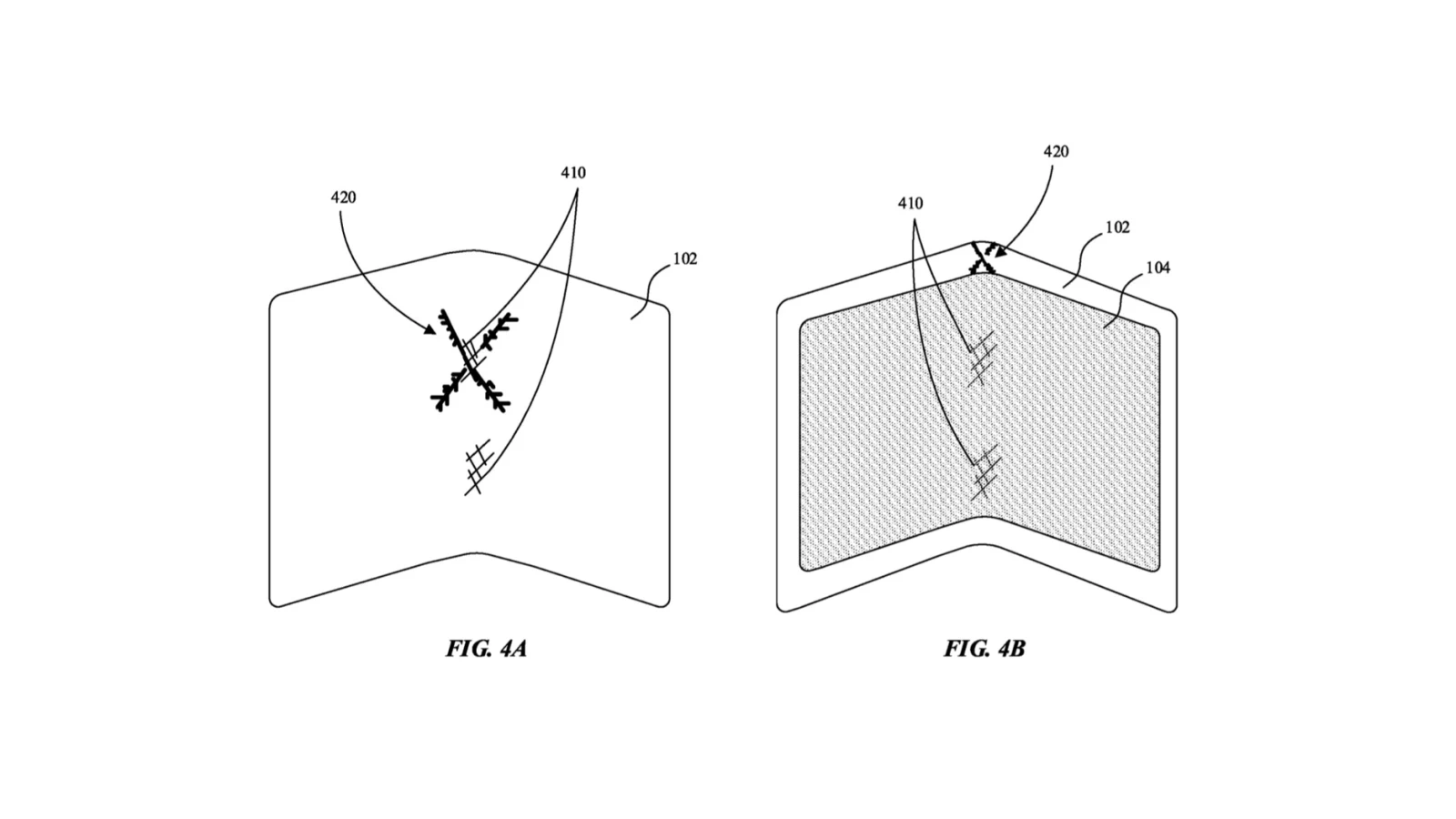 Apple crack resistant foldable display patent قطب آی تی