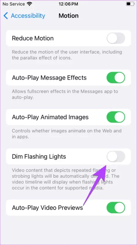 iPhone accessibility dim flashing light 576x1024 result