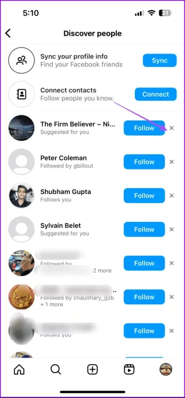 remove follow suggstion discover tab instagram 475x1024 result