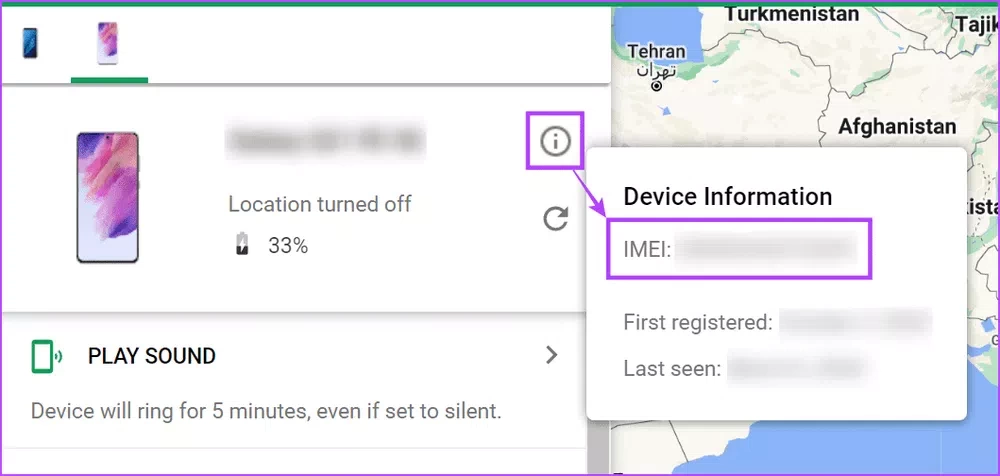 Check device details result