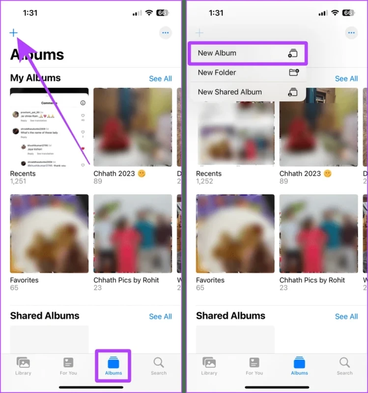 Create an Album on iPhone 1 result