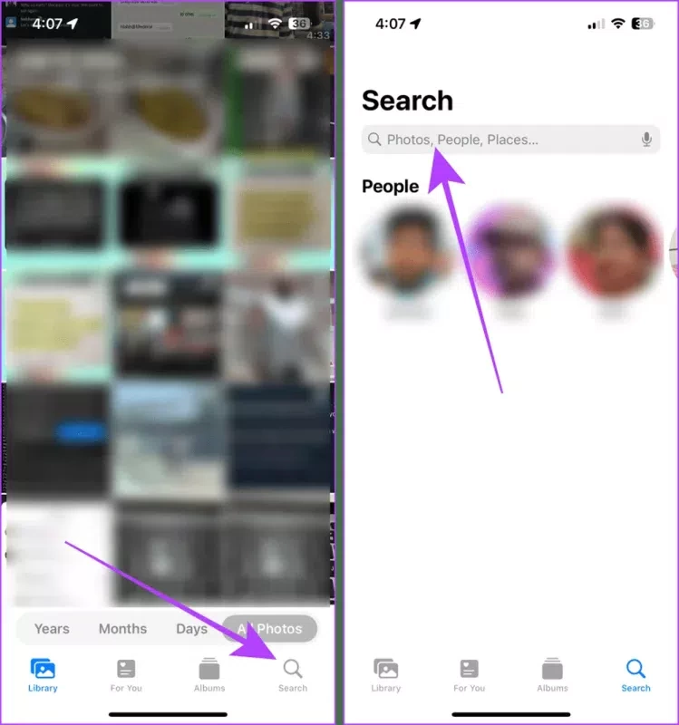 Search Tab Photos App iPhone result