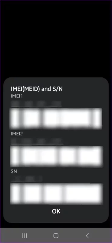 See IMEI number result