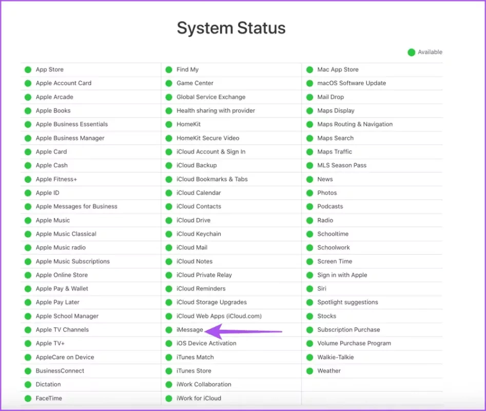 check imessage server status apple support 1024x865 result