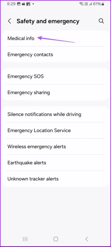 medical info emergency settings samsung 461x1024 result