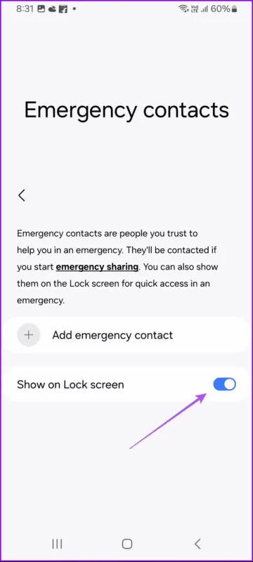 show emergency contacts on lock screen samsung 461x1024 result