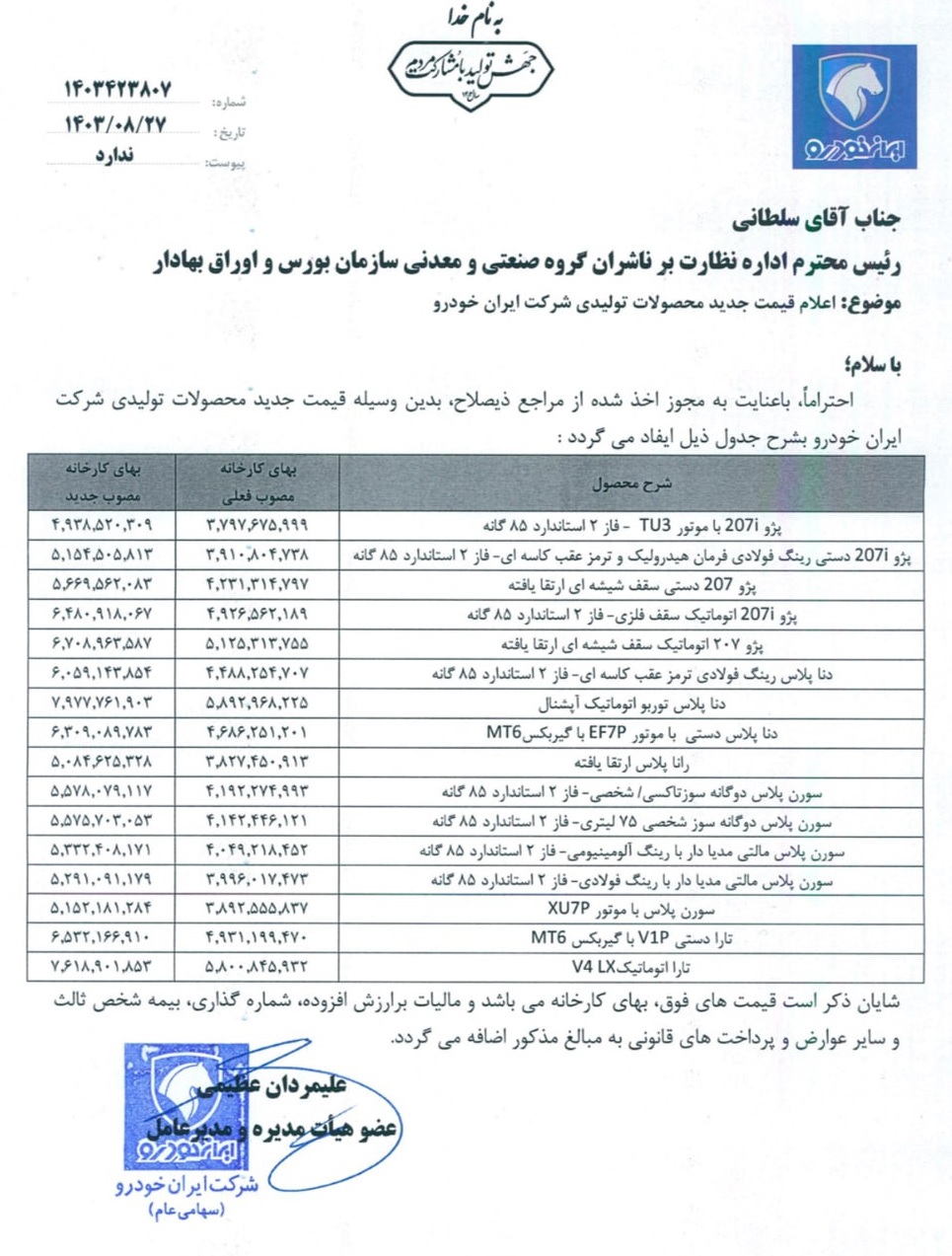 افزایش قیمت